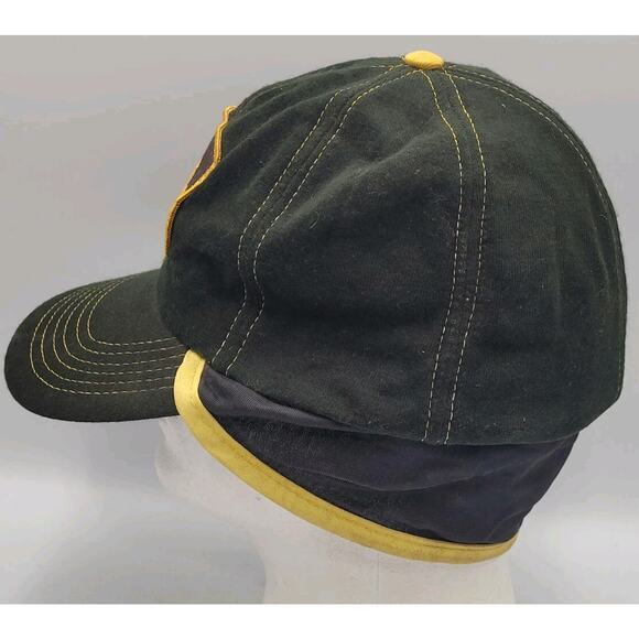 Vintage John Deere Fitted Medium Cap Hat Winter Ear Neck Flap‎ Black Swingster - Picture 12 of 12